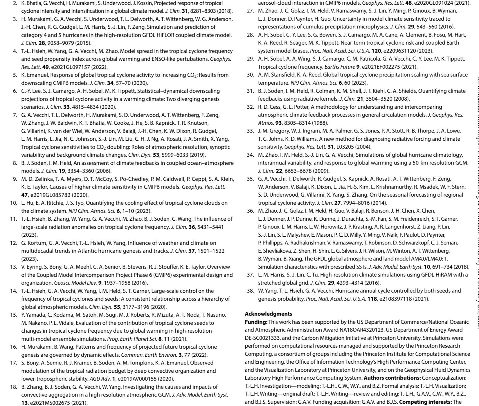Figure panel from Hsieh et al. 2024 showing coupled sensitivity links