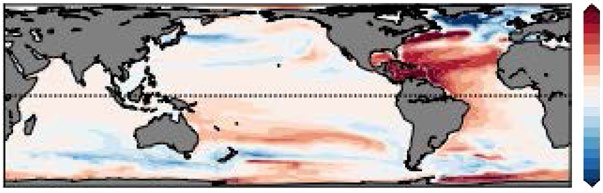 Hydrological cycle and ocean heat uptake