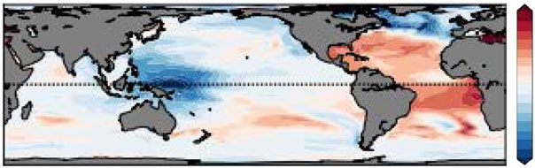 Spatial pattern of sea surface salinity changes